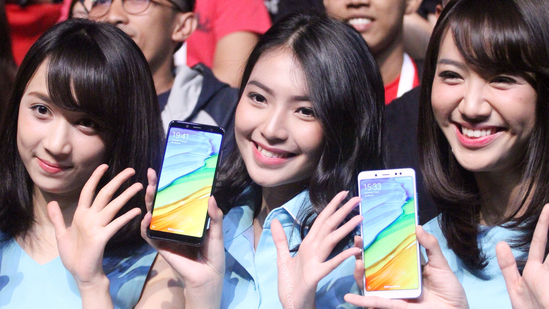 Shania (Shanju), Gracia, Ayana (Achan) JKT48 Xiaomi Redmi Note 5 Launching Jakarta 18-04-2018